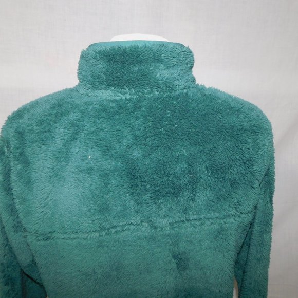 Eddie Bauer Womens M Green Plush Fleece 1/4 Snap Pullover Sweater - Picture 11 of 12